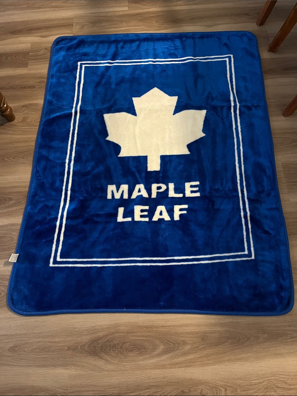 Toronto Maple Leaf Blanket 41”x52” blue and white